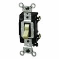 Leviton Commercial Grade 15 Amp Toggle Single Pole Switch, Ivory S01-5501-LHI